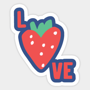 strawberry love 1 Sticker